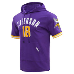 Justin Jefferson Minnesota Vikings Pro Standard Player Name & Number Hoodie T-Shirt Purple - NFL