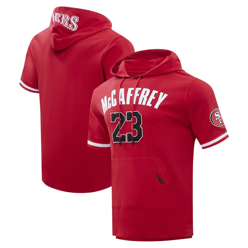 Christian McCaffrey San Francisco 49ers Pro Standard Player Name & Number Hoodie T-Shirt Scarlet - NFL