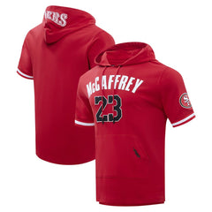 Christian McCaffrey San Francisco 49ers Pro Standard Player Name & Number Hoodie T-Shirt Scarlet - NFL