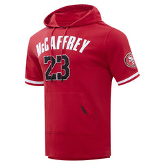 Christian McCaffrey San Francisco 49ers Pro Standard Player Name & Number Hoodie T-Shirt Scarlet - NFL
