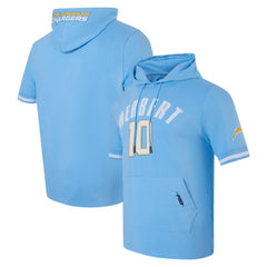Justin Herbert Los Angeles Chargers Pro Standard Player Name & Number Hoodie T-Shirt Powder Blue - NFL