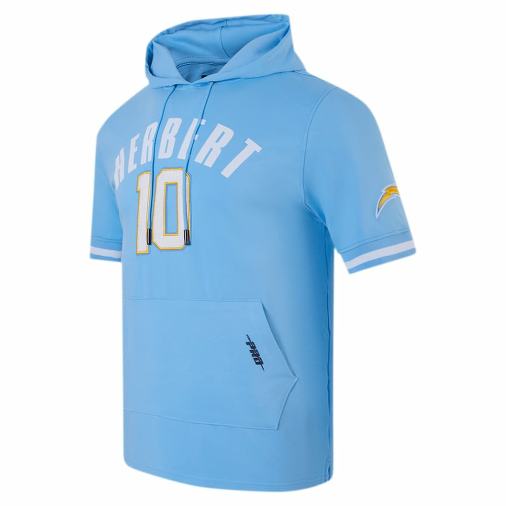 Justin Herbert Los Angeles Chargers Pro Standard Player Name & Number Hoodie T-Shirt Powder Blue - NFL