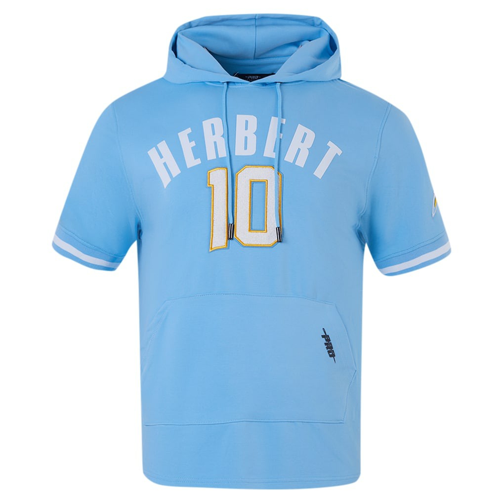 Justin Herbert Los Angeles Chargers Pro Standard Player Name & Number Hoodie T-Shirt Powder Blue - NFL