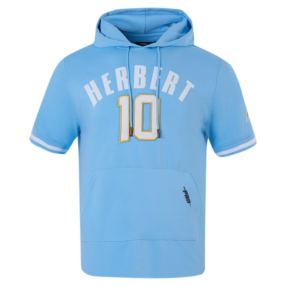 Justin Herbert Los Angeles Chargers Pro Standard Player Name & Number Hoodie T-Shirt Powder Blue - NFL