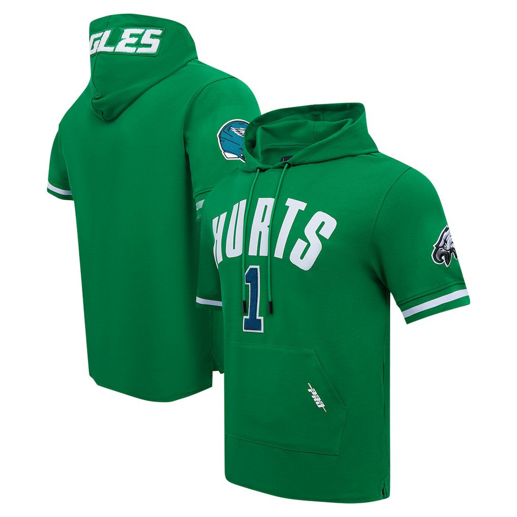 Jalen Hurts Philadelphia Eagles Pro Standard Player Name & Number Hoodie T-Shirt Kelly Green - NFL