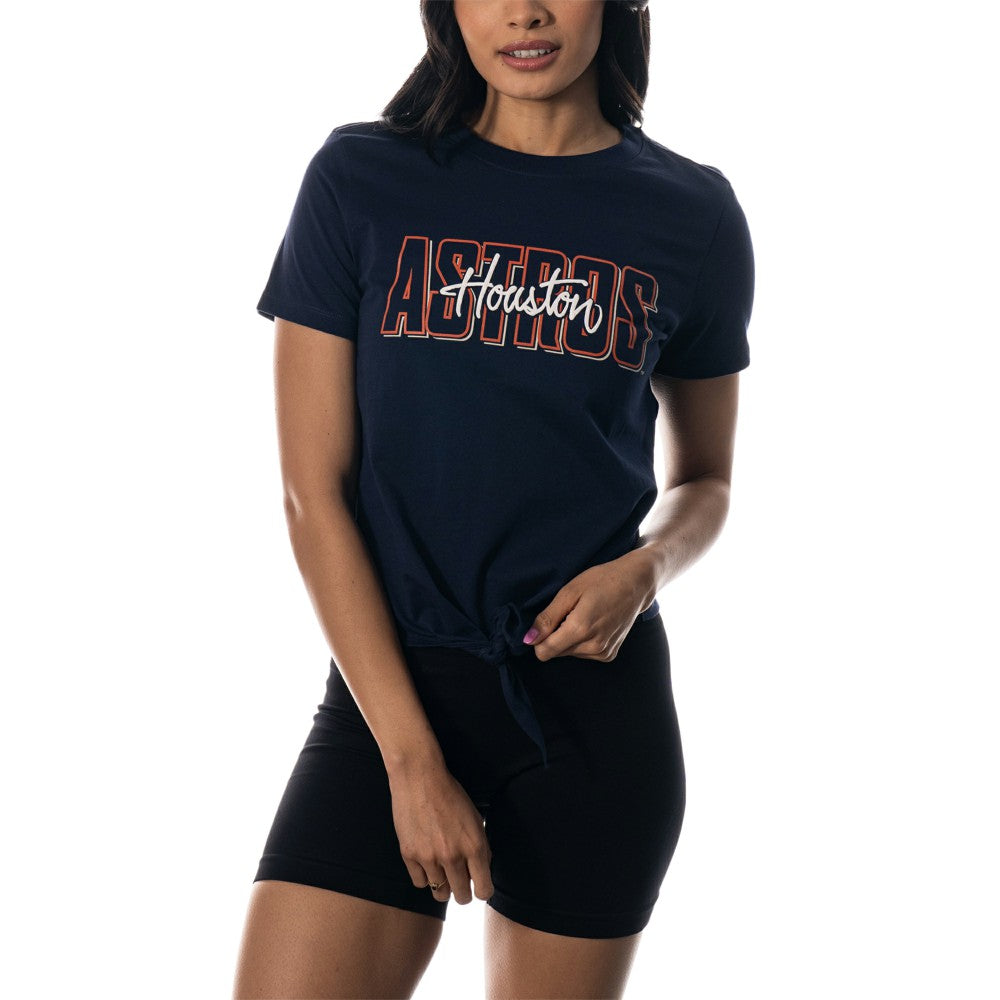 Houston Astros The Wild Collective Women's Twist Front T-Shirt for sale