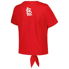 St. Louis Cardinals The Wild Collective Women's Twist Front T-Shirt Online