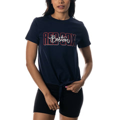 Boston Red Sox The Wild Collective Women's Twist Front T-Shirt Sale