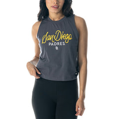 San Diego Padres The Wild Collective Women's Side Knot Tank Top Lifestyle