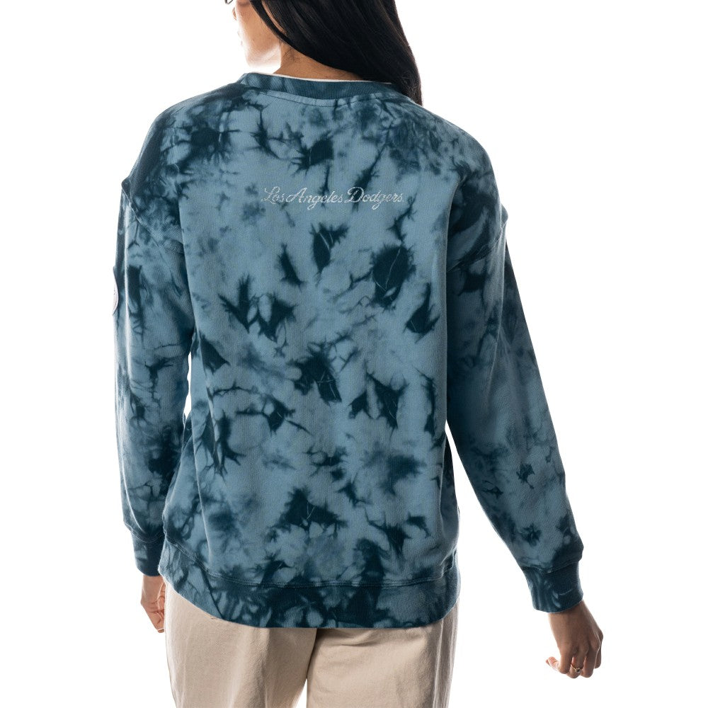 Los Angeles Dodgers The Wild Collective Women's Overdyed Pullover Sweatshirt Online