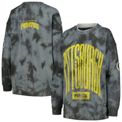 Pittsburgh Pirates The Wild Collective Women's Overdyed Pullover Sweatshirt Clearance