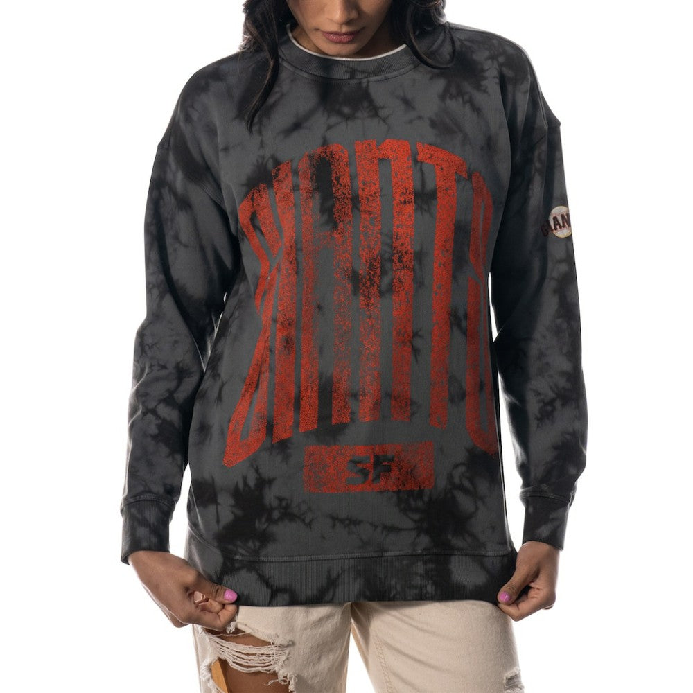 San Francisco Giants The Wild Collective Women's Overdyed Pullover Sweatshirt Online