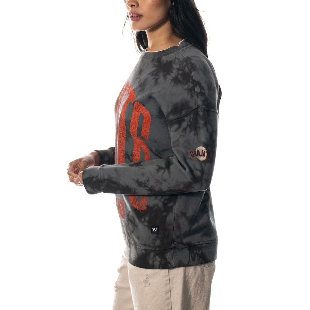 San Francisco Giants The Wild Collective Women's Overdyed Pullover Sweatshirt Online