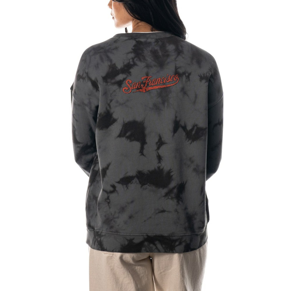 San Francisco Giants The Wild Collective Women's Overdyed Pullover Sweatshirt Online
