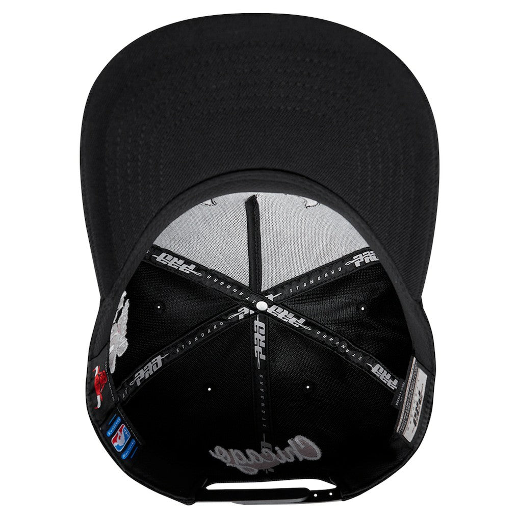 NBA - Chicago Bulls Pro Standard Paint the City Pinch Front Snapback Hat - Black