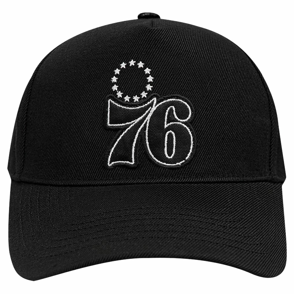 NBA - Philadelphia 76ers Pro Standard Paint the City Pinch Front Snapback Hat - Black