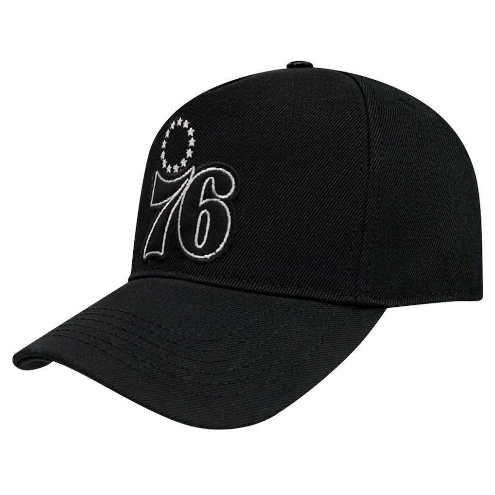 NBA - Philadelphia 76ers Pro Standard Paint the City Pinch Front Snapback Hat - Black