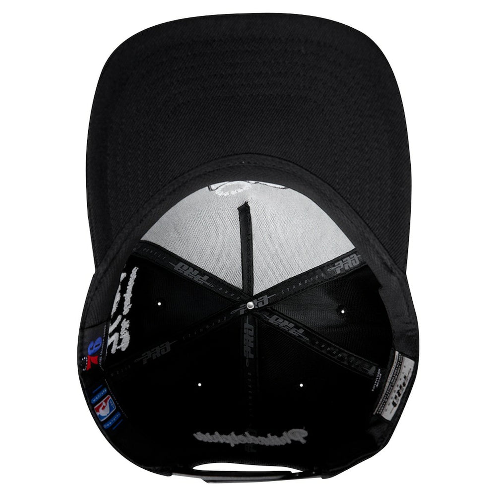 NBA - Philadelphia 76ers Pro Standard Paint the City Pinch Front Snapback Hat - Black