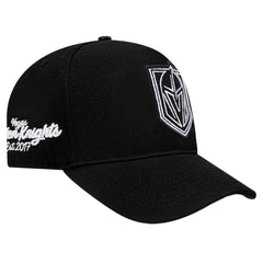 Vegas Golden Knights Pro Standard Paint the City Pinch Front Snapback Hat Black
