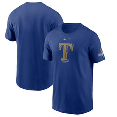 Texas Rangers Nike 2024 Gold Collection Logo T-Shirt for sale