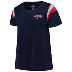 Atlanta Braves Profile Women's Plus Size Scoop Neck T-Shirt for sale