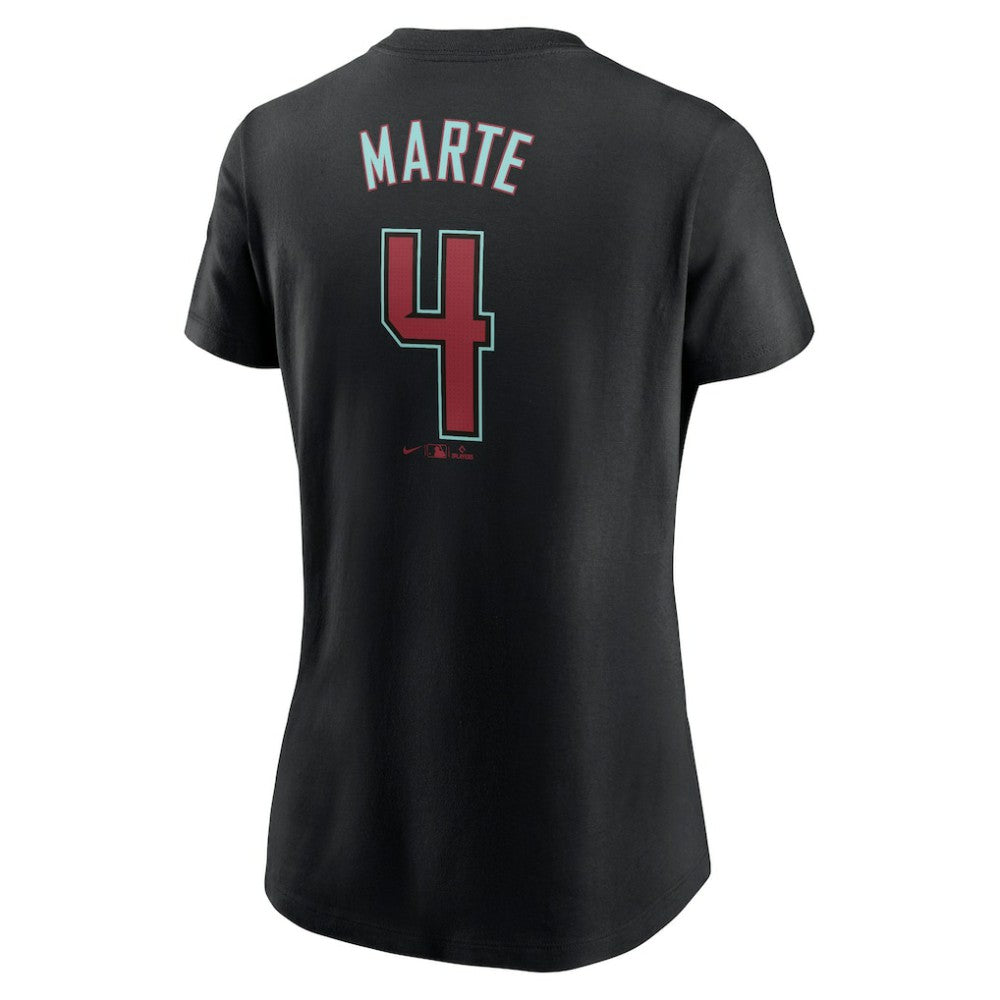 Ketel Marte Arizona Diamondbacks Nike Women's 2024 Fuse Name & Number T-Shirt Clearance