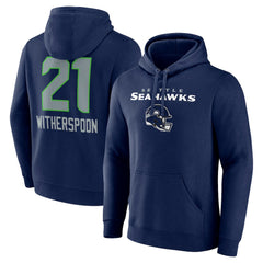 Devon Witherspoon Seattle Seahawks Team Wordmark Player Name & Number Pullover Hoodie College Navy - NFL