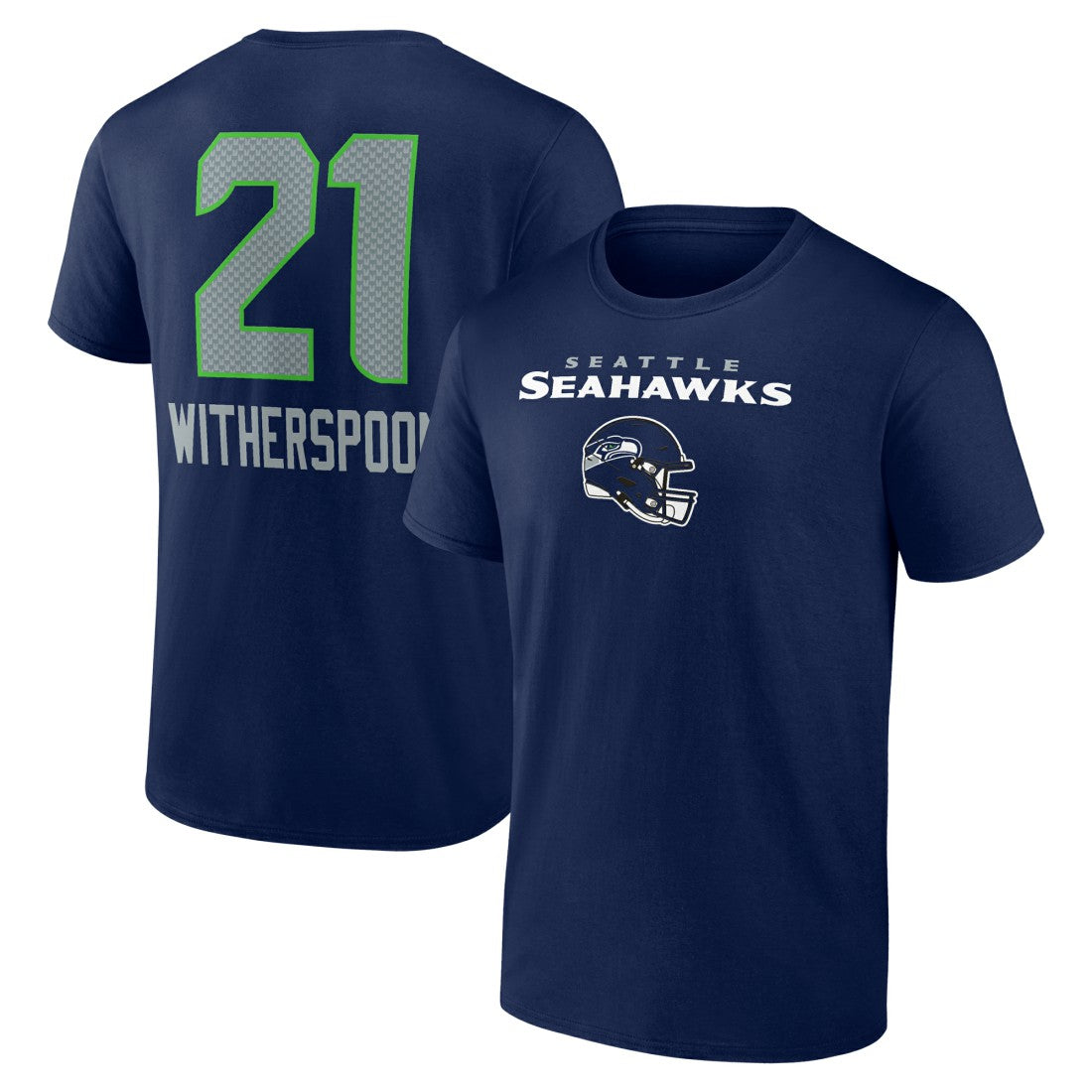 Devon Witherspoon Seattle Seahawks Team Wordmark Player Name & Number T-Shirt College Navy - NFL