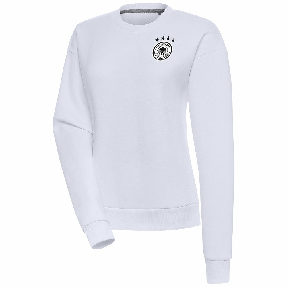 Germany National Team Women's Takeover Crewneck Pullover Sweatshirt - White