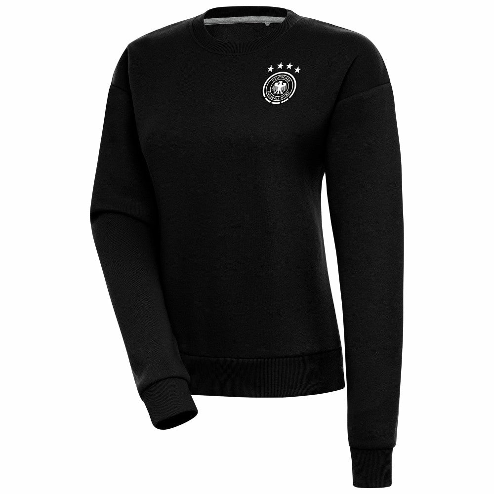 Germany National Team Women's Takeover Crewneck Pullover Sweatshirt - Black