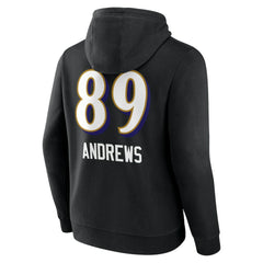 Mark Andrews Baltimore Ravens Team Wordmark Player Name & Number Pullover Hoodie Black - NFL