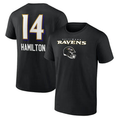 Kyle Hamilton Baltimore Ravens Team Wordmark Player Name & Number T-Shirt Black - NFL
