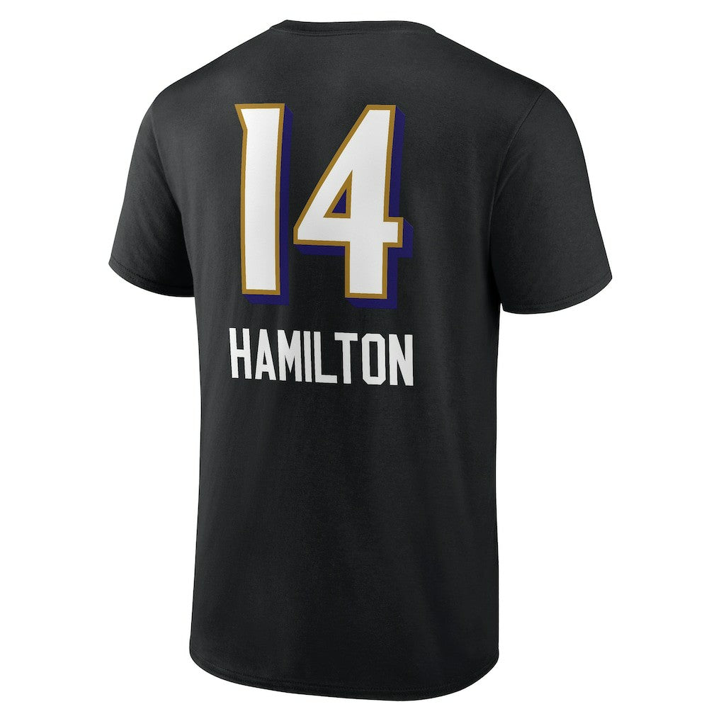 Kyle Hamilton Baltimore Ravens Team Wordmark Player Name & Number T-Shirt Black - NFL