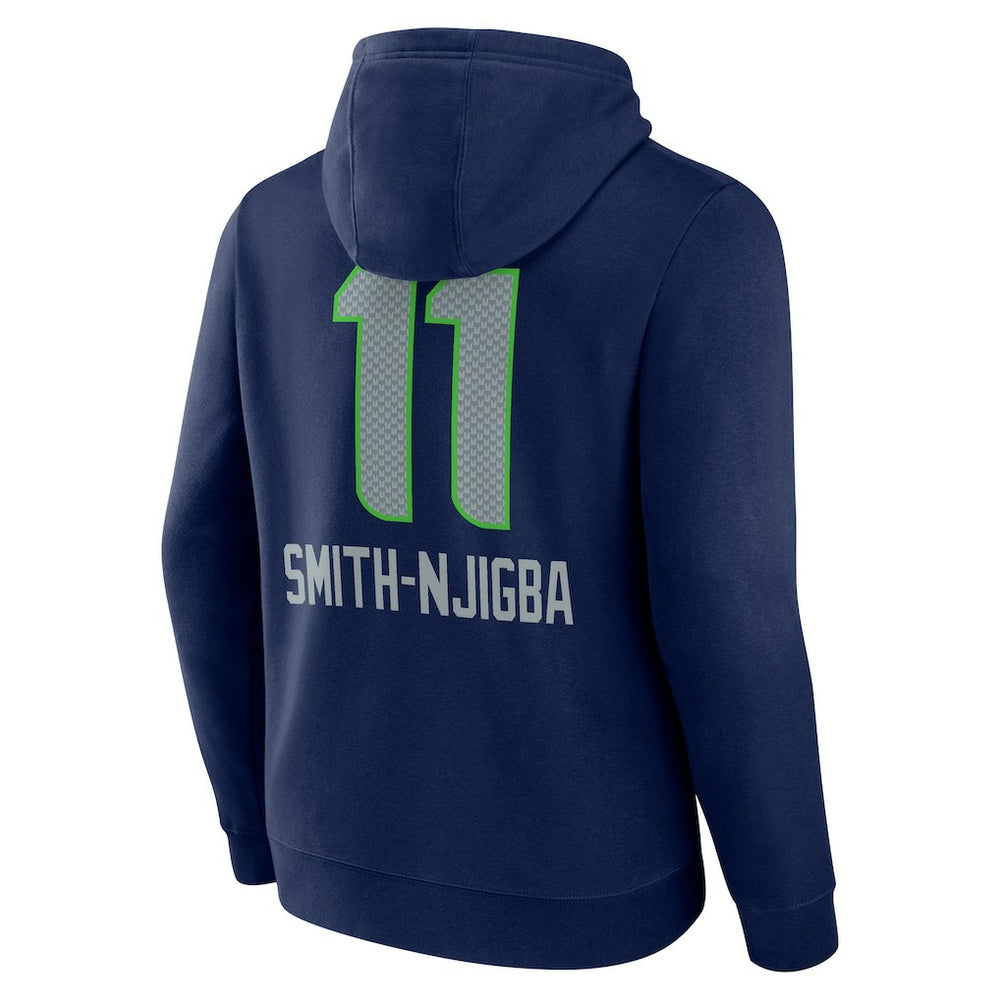 Jaxon Smith-Njigba Seattle Seahawks Team Wordmark Player Name & Number Pullover Hoodie College Navy - NFL