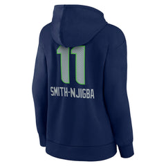 Jaxon Smith-Njigba Seattle Seahawks Women's Team Wordmark Player Name & Number Pullover Hoodie College Navy - NFL