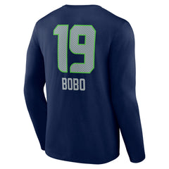 Jake Bobo Seattle Seahawks Team Wordmark Player Name & Number Long Sleeve T-Shirt College Navy - NFL