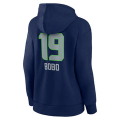 Jake Bobo Seattle Seahawks Women's Team Wordmark Player Name & Number Pullover Hoodie College Navy - NFL