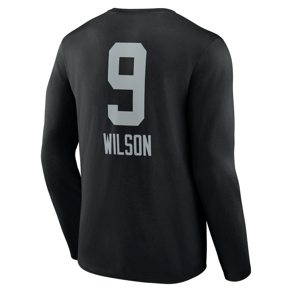 Tyree Wilson Las Vegas Raiders Team Wordmark Player Name & Number Long Sleeve T-Shirt Black - NFL