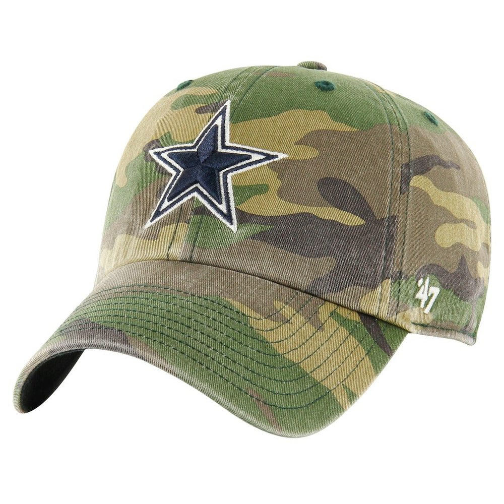 Dallas Cowboys '47 Woodland Clean Up Adjustable Hat Camo - 47 brand