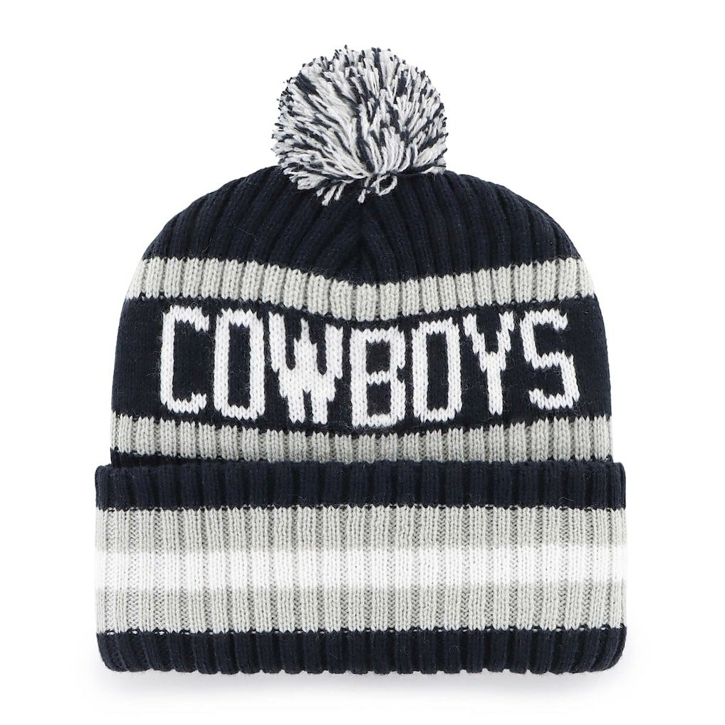 Dallas Cowboys '47 Bering Cuffed Knit Hat with Pom Navy - 47 brand