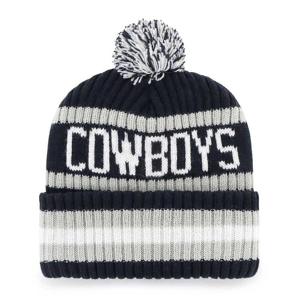 Dallas Cowboys '47 Bering Cuffed Knit Hat with Pom Navy - 47 brand