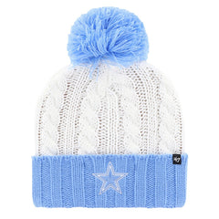 Dallas Cowboys '47 Women's Luminance Cuffed Knit Hat with Pom White/Light Blue - 47 brand