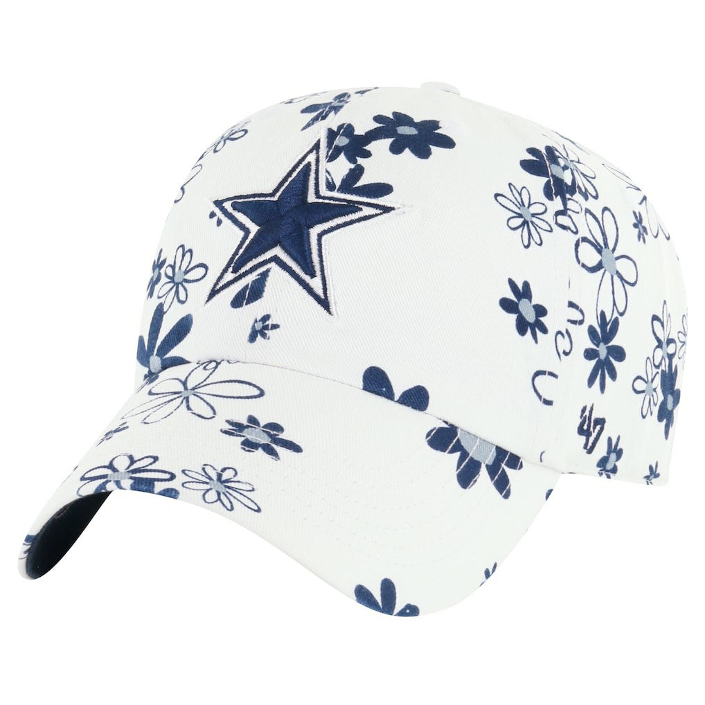 Dallas Cowboys '47 Girls Youth Daisy Delight Clean Up Adjustable Hat White - 47 brand