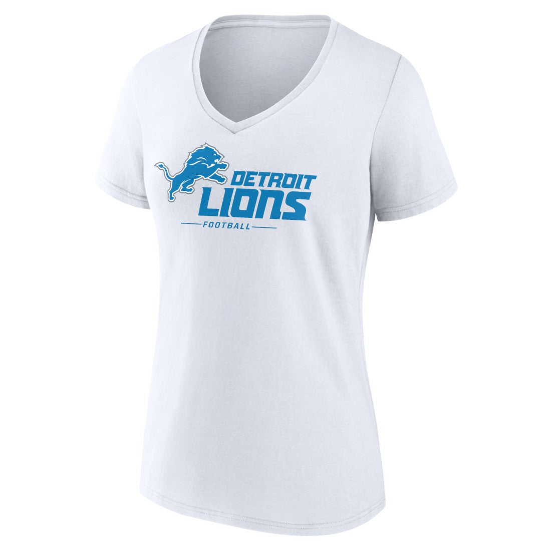 Detroit Lions Women's Lock Up V-Neck T-Shirt White - NFL