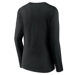 Detroit Lions Women's Victory Script V-Neck Long Sleeve T-Shirt Black - NFL