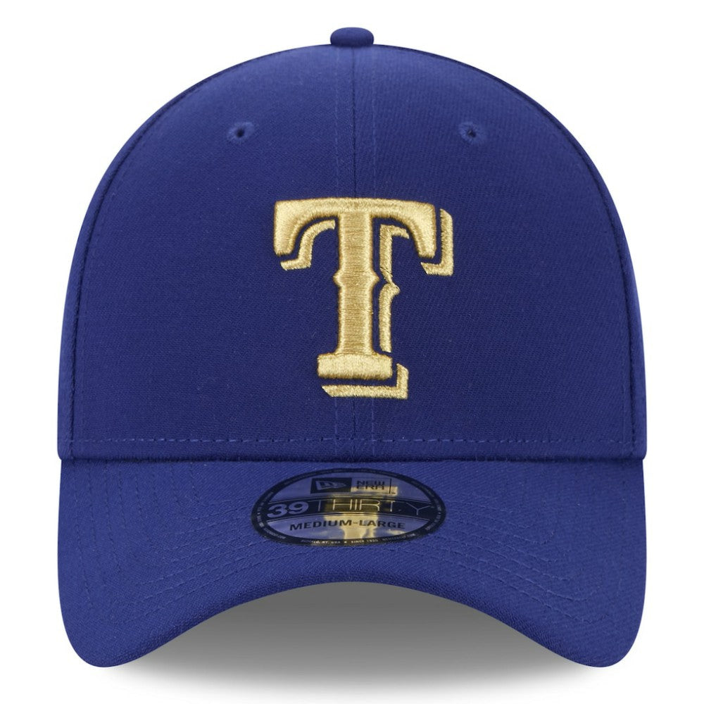 Texas Rangers New Era 2024 Gold Collection 39THIRTY Flex Hat Sale