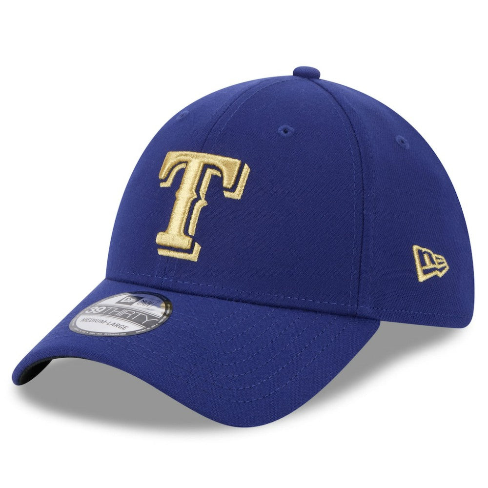 Texas Rangers New Era 2024 Gold Collection 39THIRTY Flex Hat Sale