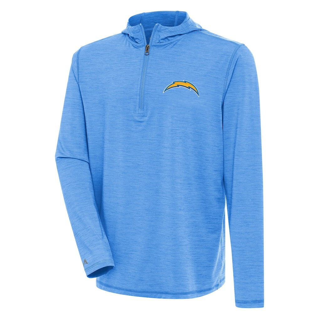Los Angeles Chargers Antigua Tidy Quarter-Zip Pullover Hoodie Heather Powder Blue - NFL
