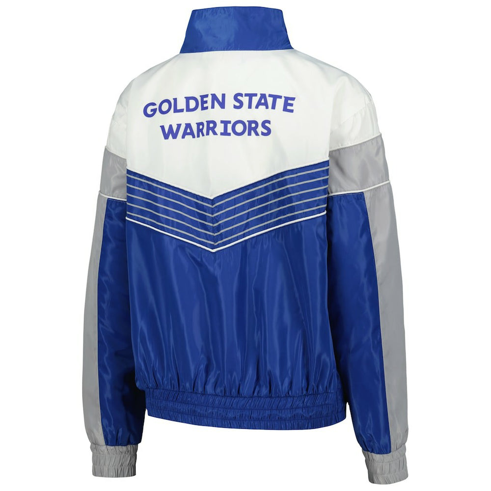 NBA - Golden State Warriors The Wild Collective Women's Courtside Half-Zip Track Jacket - Royal