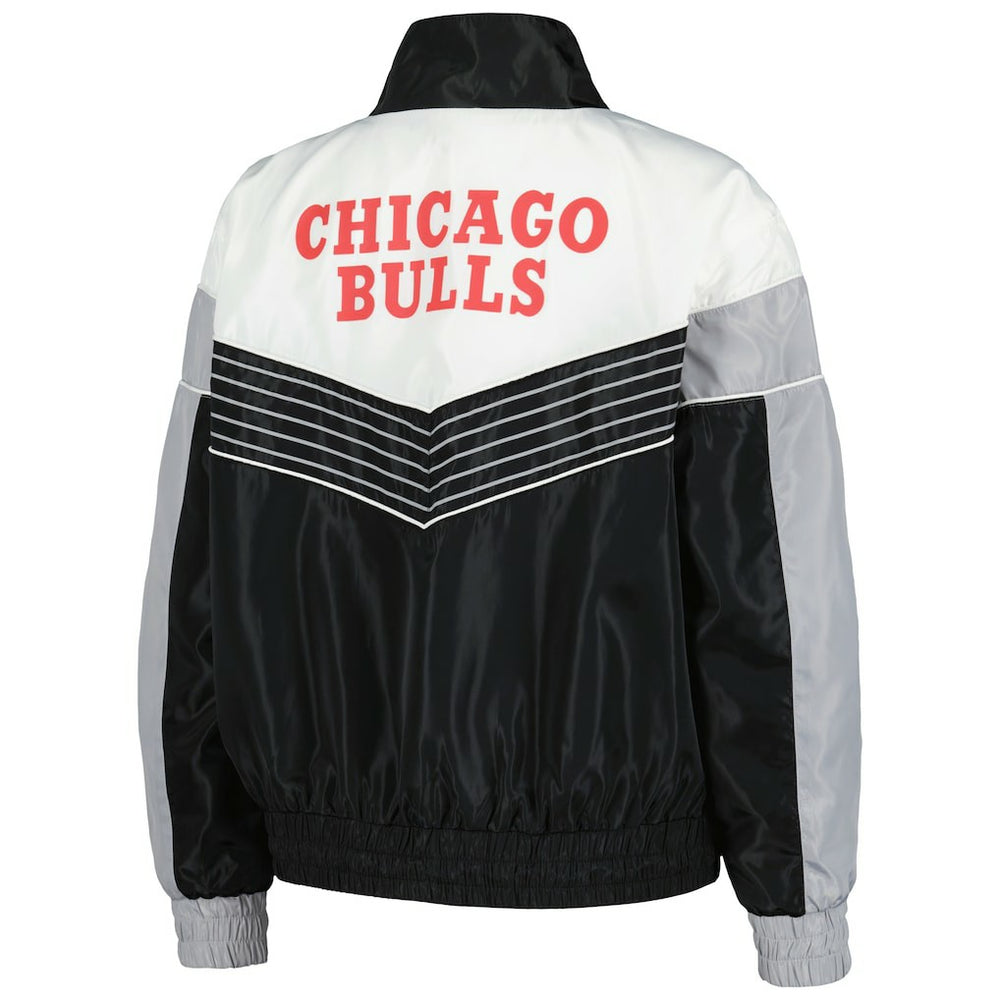 NBA - Chicago Bulls The Wild Collective Women's Courtside Half-Zip Track Jacket - Black